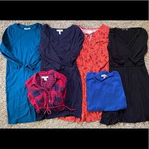 Maternity Fall Dress/Tunic Lot